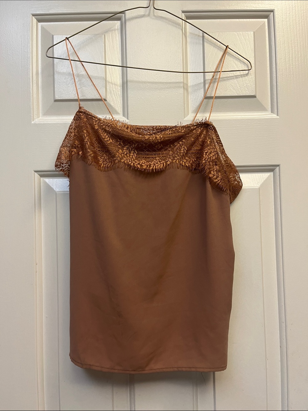 NSR Napean Sea Road Eyelash Lace-Trim Cami M